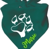 Dreiecks Hundehalstuch PFOTE Umriss personalisiert mit Name