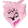 Dreiecks Hundehalstuch PFOTE Umriss personalisiert mit Name