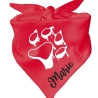 Dreiecks Hundehalstuch PFOTE Umriss personalisiert mit Name