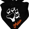Dreiecks Hundehalstuch PFOTE Umriss personalisiert mit Name