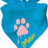 Dreiecks Hundehalstuch PFOTE rosa personalisiert mit Name