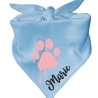 Dreiecks Hundehalstuch PFOTE rosa personalisiert mit Name