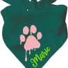Dreiecks Hundehalstuch PFOTE rosa personalisiert mit Name