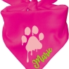 Dreiecks Hundehalstuch PFOTE rosa personalisiert mit Name