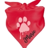 Dreiecks Hundehalstuch PFOTE rosa personalisiert mit Name