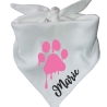 Dreiecks Hundehalstuch PFOTE rosa personalisiert mit Name
