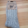 Alpaka Damen-/Herren Socken, dick gestrickt, hell-grau, neu