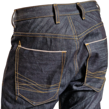 Herren Jeans ICONIC CUFF mit bernsteingelben Nähten 