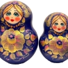 10er Matroschka blaugold, bauchig, 15 cm, , neu