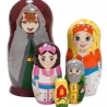 5er Matroschka, Märchen Alenkij Cvetochek, 15 cm, neu