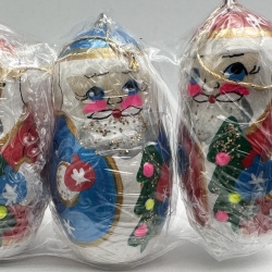 5 Geschenkanhänger Schnee-u.Weihnachtsmann, blau