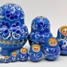 10-er Matroschka bauchig, blau, 14,5 cm, neu, DZ 59