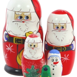 5-er Set Matr. Nikolaus, Holz,11 cm, DZ 608