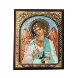 Ikone Schutzengel, 10 x 12 cm, Holz # DZ 63, neu