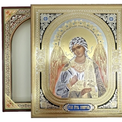 Ikone Schutzengel, 15 x 18 cm, Holz # DZ 64, neu