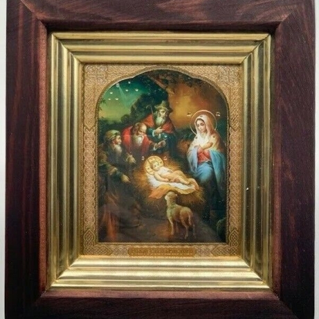 Ikone Weihnachten, 17 x 19 cm, Holz # DZ 818