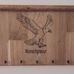 Sonnenbrillenhalter aus Holz, personalisierter Schlüsselhalter