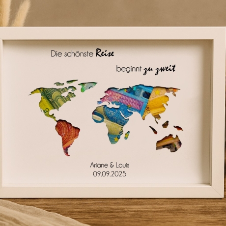 Hochzeitsgeschenk personalisiert Geldgeschenk Hochzeit Brautpaar 