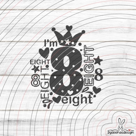 I'm eight Plotterdatei SVG DXF