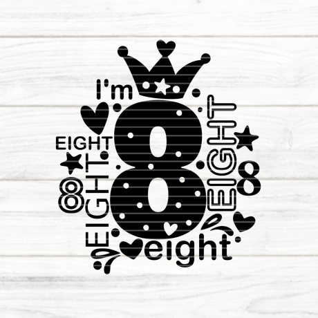 I'm eight Plotterdatei SVG DXF FCM