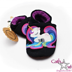 Upcycling Jeanspuschen Einhorn vegan