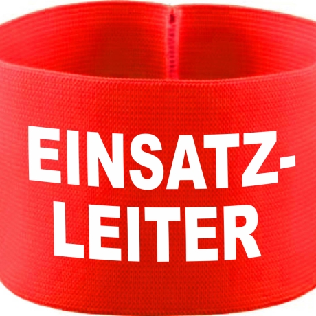 gummielastische Armbinde 10 cm bedruckt mit EINSATZLEITER