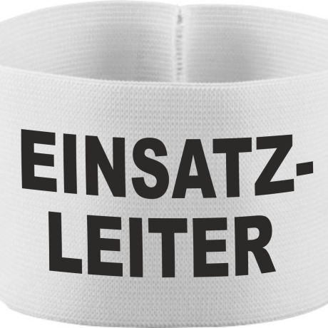 gummielastische Armbinde 10 cm bedruckt mit EINSATZLEITER
