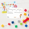 10 Einladungskarten Kindergeburtstag + 10 transp. Briefumschläge