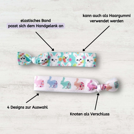 Armband im Osterdesign – Elastisches Stoffarmband