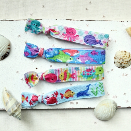 elastisches Armband für Kinder mit Meerestieren | Hairtie