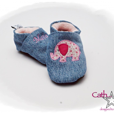 Upcycling Jeanspuschen Elefant vegan