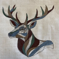 Hirsch ohne Geschnörkel - 13.76 x 13.68 cm