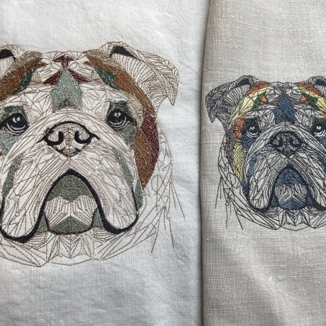 englische Bulldogge 01 - 13.46 x 12.70 cm