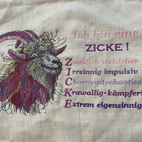 Ich bin eine Zicke - 25.76 x 13.66 cm