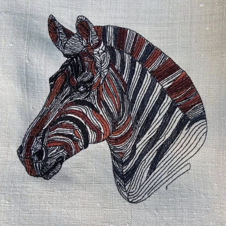 Zebra - 13.66 x 13.84 cm