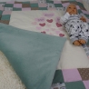 Krabbeldecke Elefant, Patchwork, Kuscheldecke, Tagesdecke,