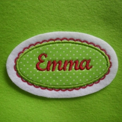 Applikation/Aufnäher mit Wunschnamen/text