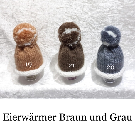 Eierwärmer Eier-Mützen Pudelmützen für Eier 21 Farben Farbauswahl