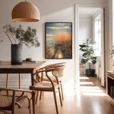 Fotografie Schilfgräser Lichtspiegelung  FineArtDruck