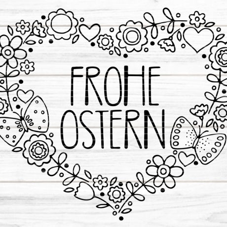 Ostern Blumenherz Plotterdatei SVG DXF FCM