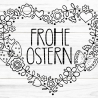 Ostern Blumenherz Plotterdatei SVG DXF FCM