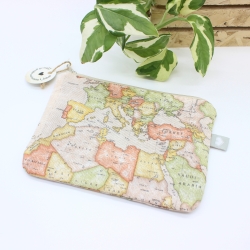 Etui Täschchen Organizer Weltkarte kleine Tasche Reisepasshülle