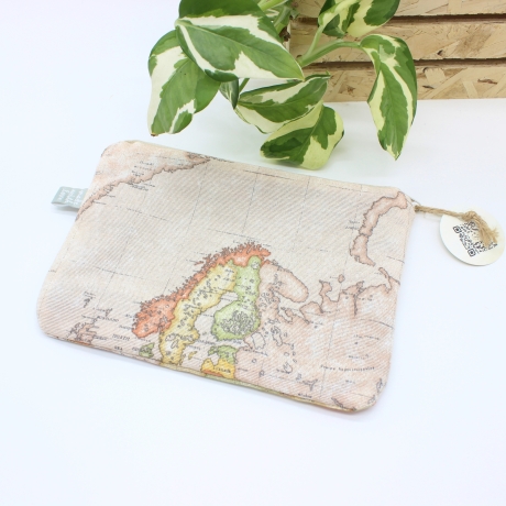 Etui Täschchen Organizer Weltkarte kleine Tasche Reisepasshülle