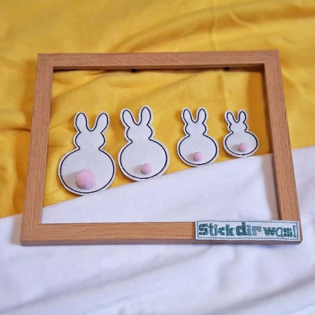 Quickie Hase Stickdatei Doodle Appli Deko stickdirwas