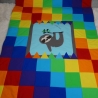 Krabbeldecke Faultier,Patchwork, Kuscheldecke, Tagesdecke,