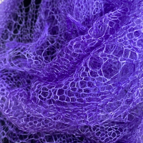 Original Orenburg-Schal, violett-blau, 90x190 cm, neu, Unikat