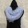 Original Orenburg-Schal, hellblau, 75x185 cm, neu, Unikat