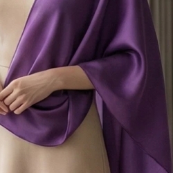 Damen-Herren Designe-Seiden-Satintuch, 90x90 cm, lila