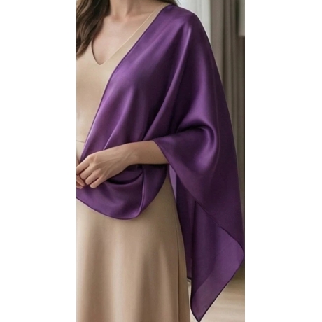 Damen-Herren Design-Seiden-Satintuch, 90x90 cm, lila