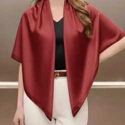 Damen-Herren-Seidentuch, 90 x 90 cm, neu, dunkelrot